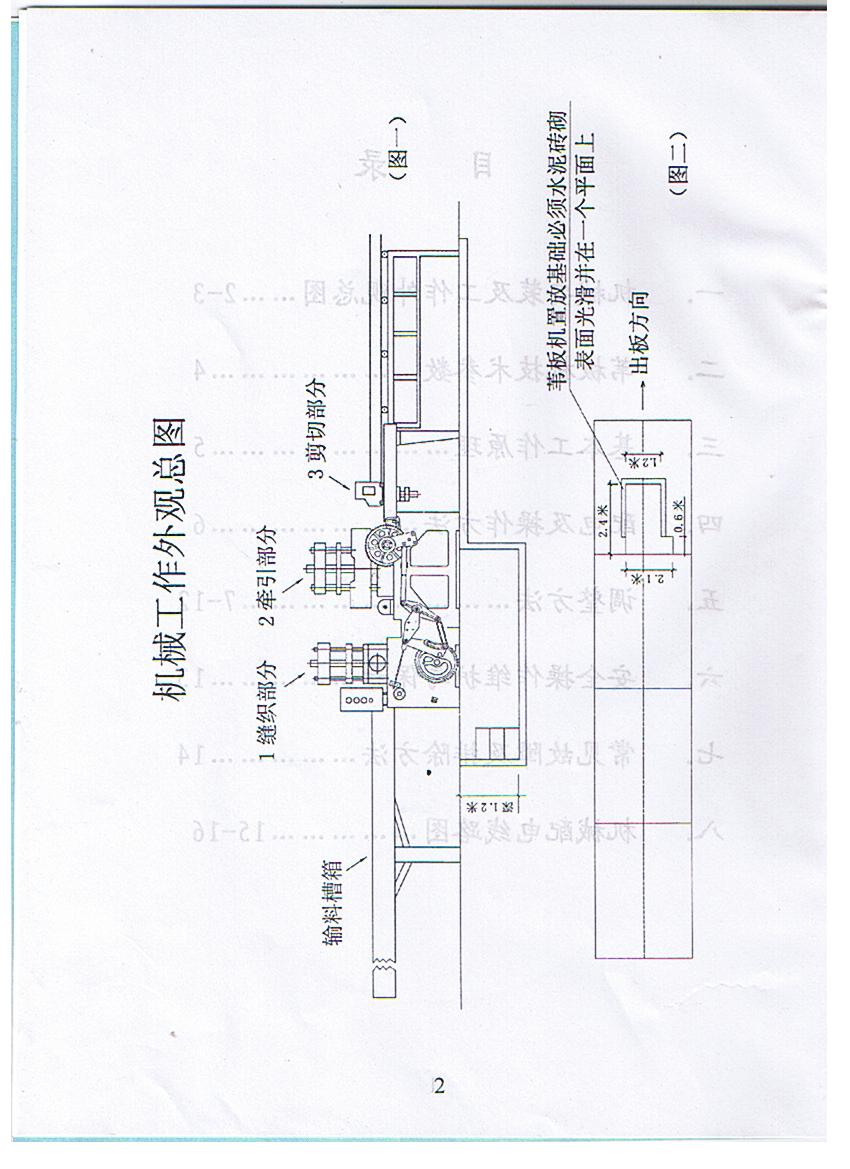 General plan of machine installation and work